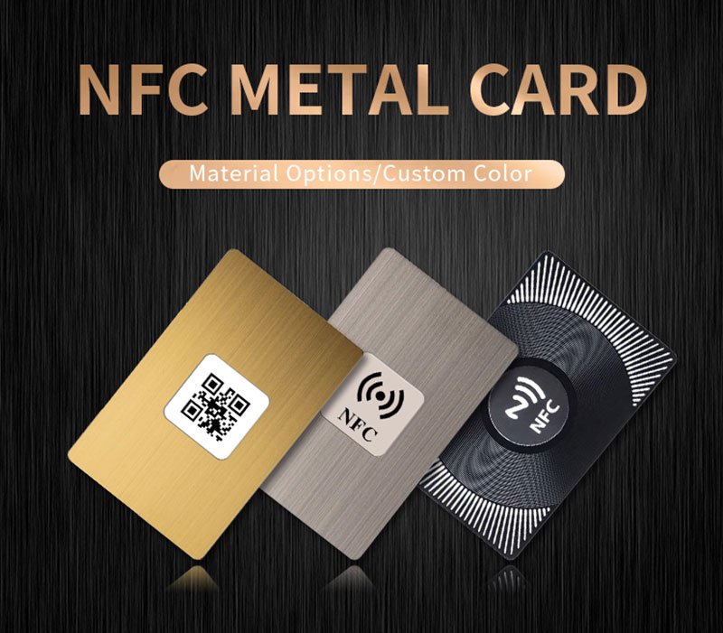 Custom NFC Metal Business Card With QR Code