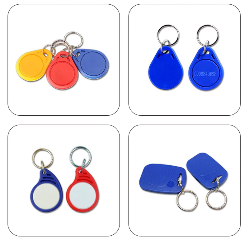 Round Key Plastic Keychain RFID Tag Keyfob Custom