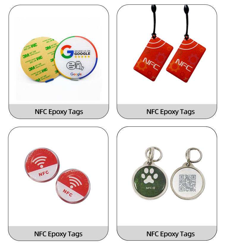 Water Proof Epoxy NFC Social Media Tag Key Custom