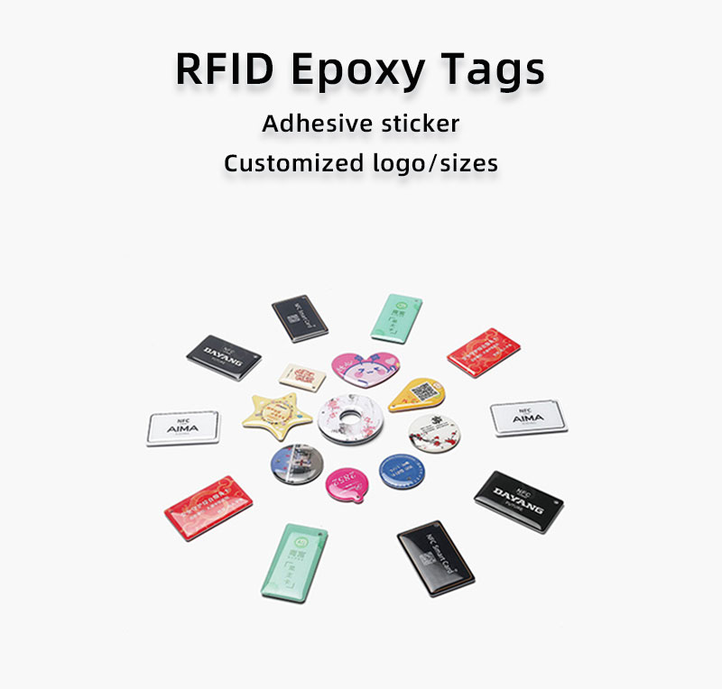 RFID Round NFC Dog Pet Key Fob Epoxy Tag