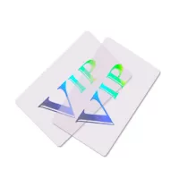 Custom PVC Business VIP Loyalty Membership Transparent Holographic Card With QR code