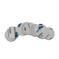 13.56mhz Token Round Anti Metal RFID Coin Card NFC PVC Disc Coin Tag With Adhesive Sticker