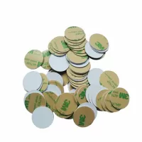 13.56mhz Token Round Anti Metal RFID Coin Card NFC PVC Disc Coin Tag With Adhesive Sticker