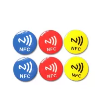 Custom Logo NFC/RFID Epoxy Key Card 13.56mhz Rewritable Crystal Glue Epoxy Access Control nfc Card