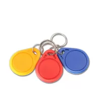 Round Plastic Mifare 1K Key Fob NFC ABS RFID Keychain Tag