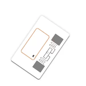 HF+UHF dual frequency hybrid plastic chip card