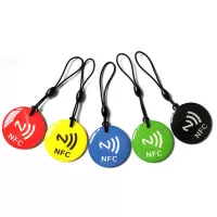 Round Key Plastic Keychain RFID Tag Keyfob Custom