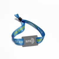 Custom RFID Chip Concert Textile Wristband At Music Festivals